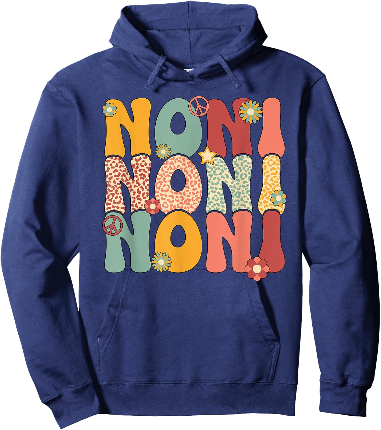 Noni Grandma Groovy Noni Grandmother Hoodie - Hoodie | Navy