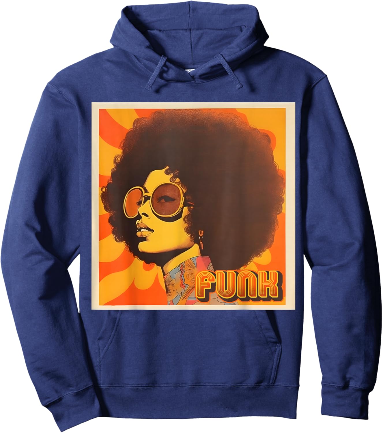 That Retro 70s Funk Queen Hoodie - Hoodie | Navy