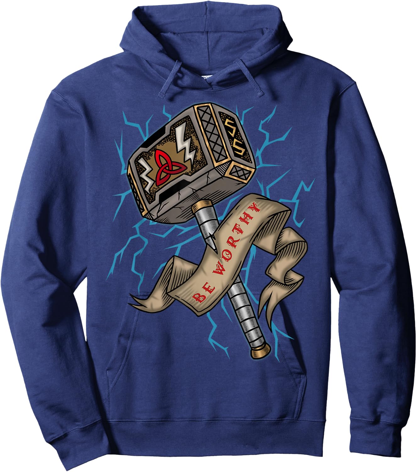 Thor Hammer Viking Berserker Mjolnir Hoodie - Hoodie | Navy