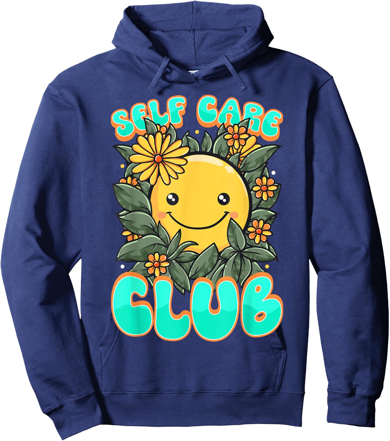 Self-Care Club Awareness Mental Health Positive Hoodie - Hoodie | Navy