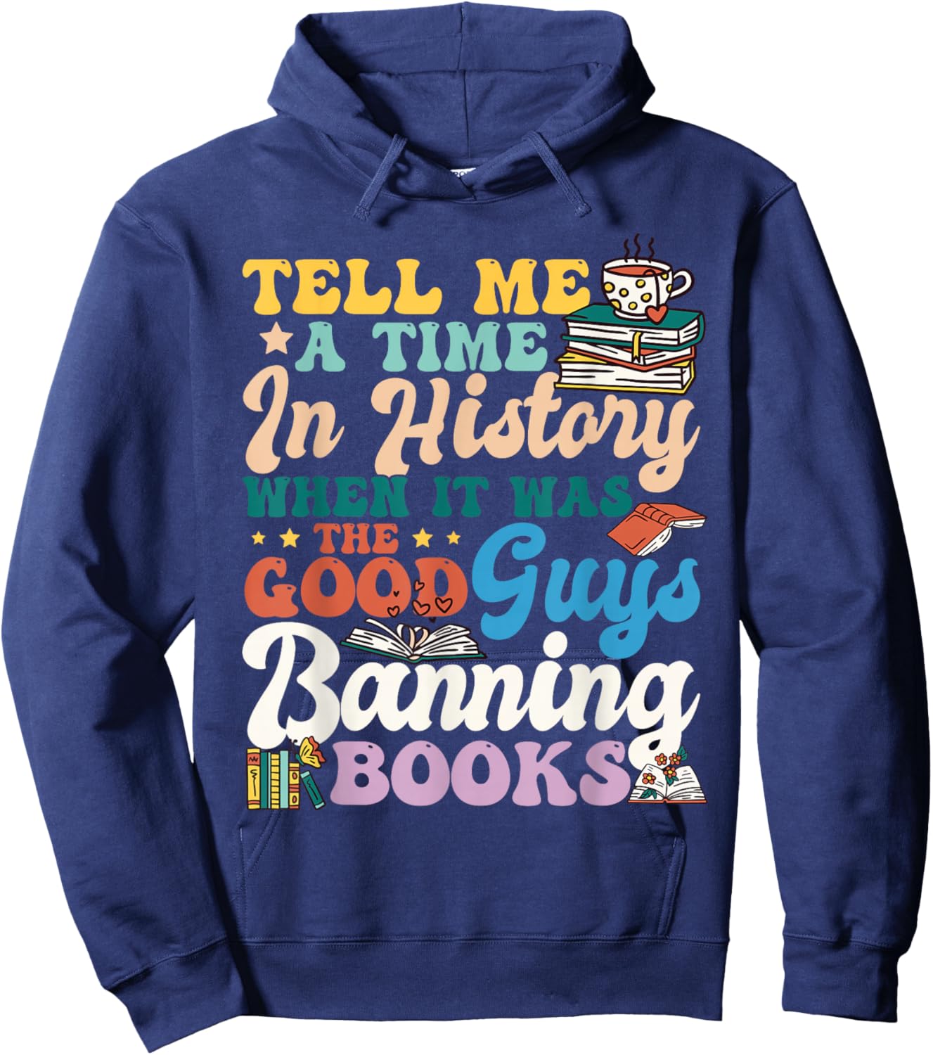 Read Banned Books Banned Books Week Librarian Hoodie - Hoodie | Navy