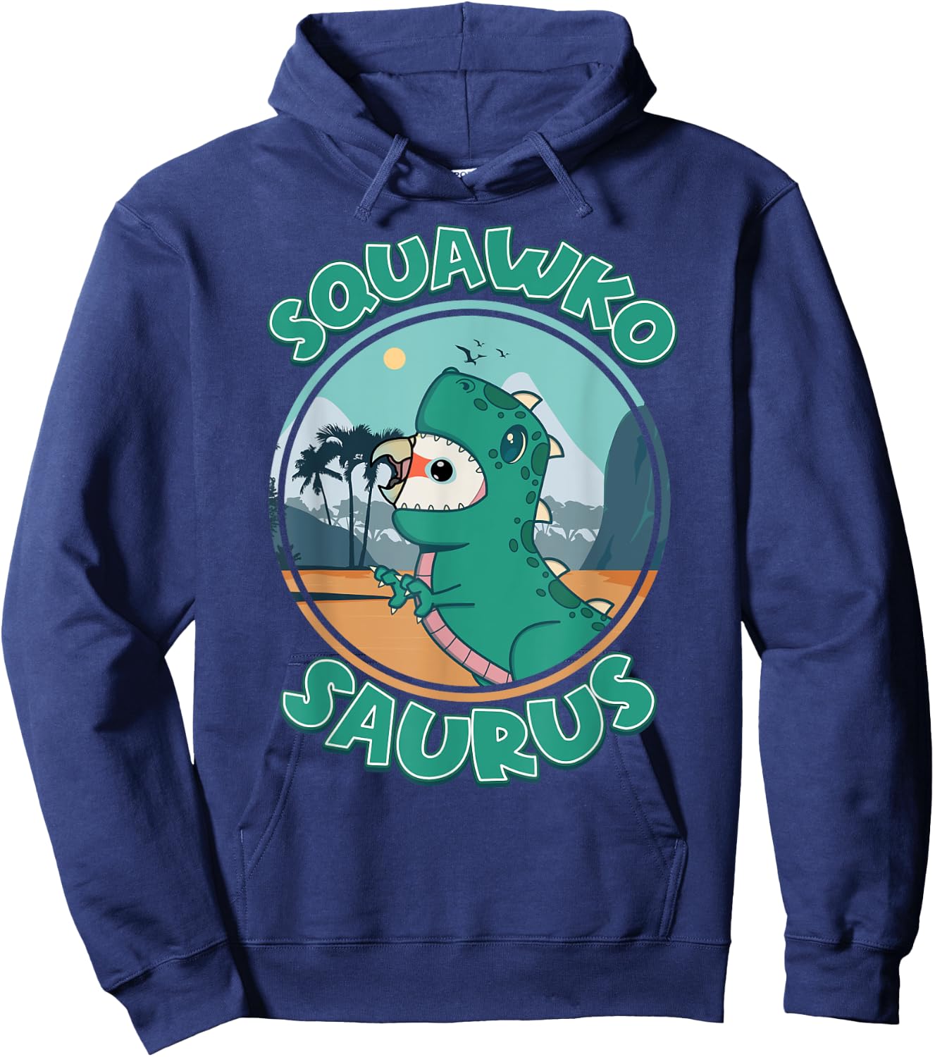 Squawkosaurus T Rex Parrot I Goffins Cockatoo Hoodie - Hoodie | Navy