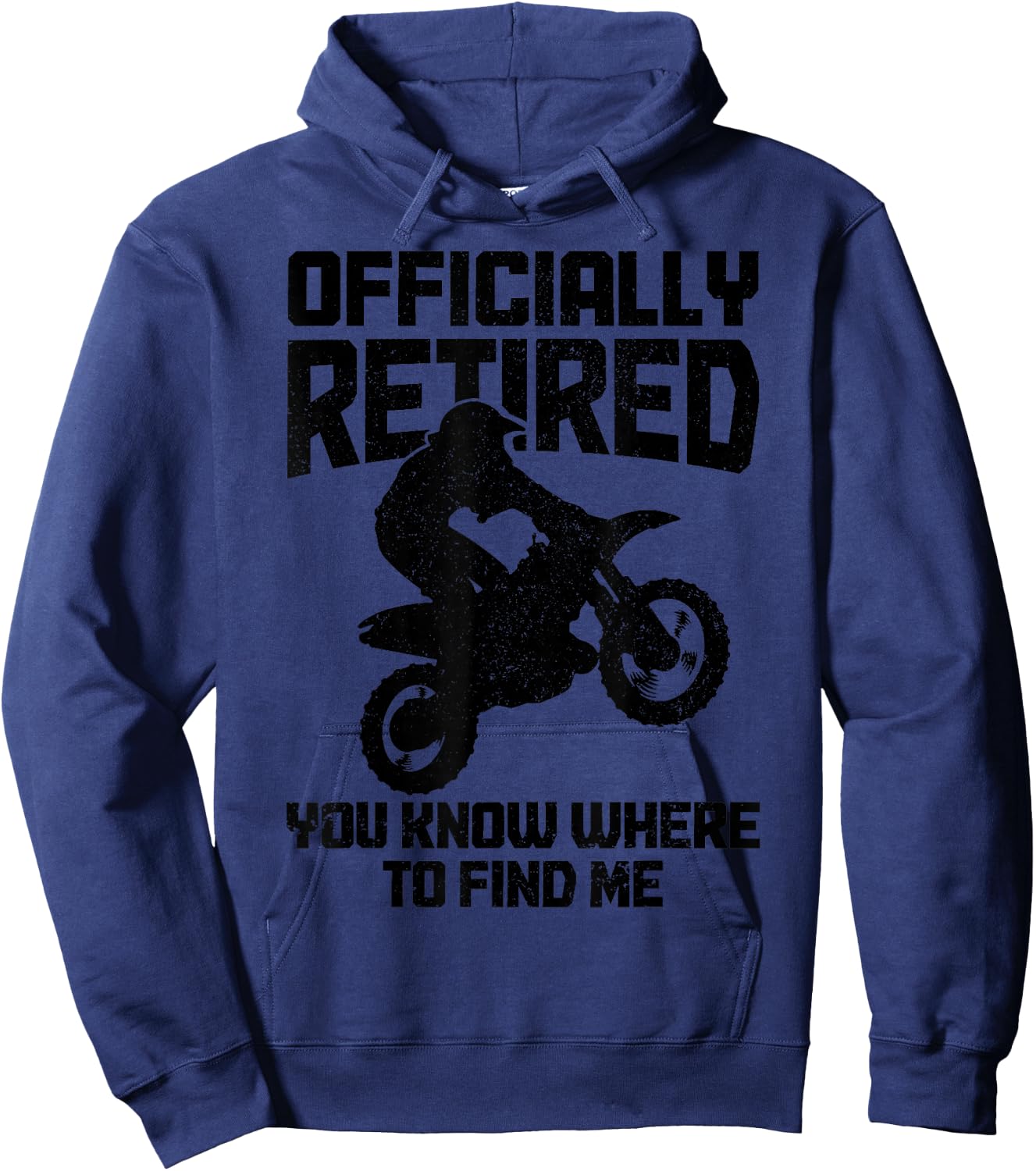 Motocross Retired Funny Retirement MX Dirt Bike Hoodie - Hoodie | Navy