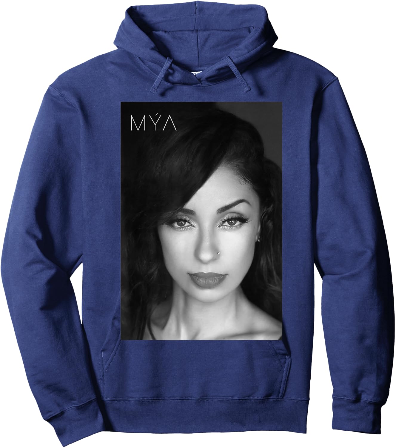 MYA Close Up Black & White Hoodie - Hoodie | Navy