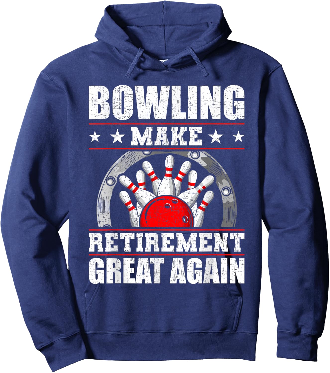 Bowling Make Retirement Great Again Bowler Hoodie - Hoodie | Navy