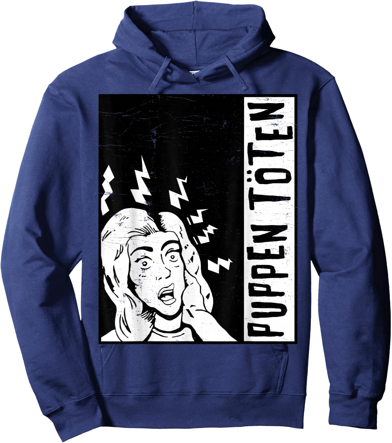 Dolls Kill Punk Graphic Hoodie - Hoodie | Navy