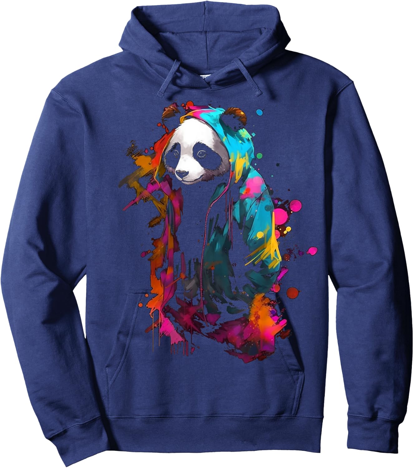 Panda Art Colourful Animal Panda Hoodie - Hoodie | Navy