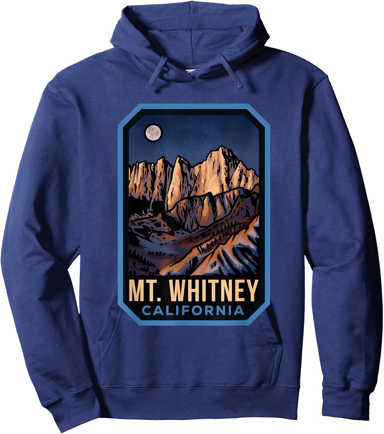 Mount Whitney California Hoodie - Hoodie | Navy