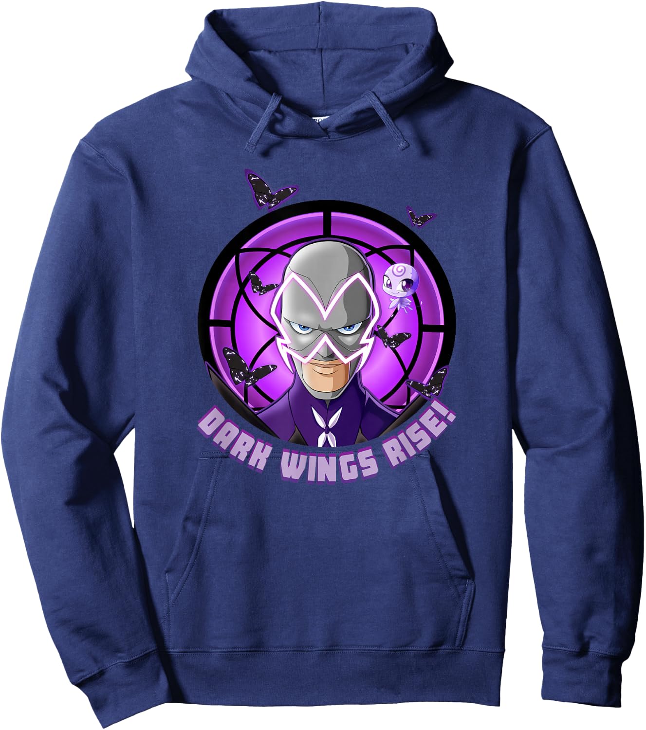 Miraculous Ladybug Hawk Moth Dark Wings Rise Hoodie - Hoodie | Navy