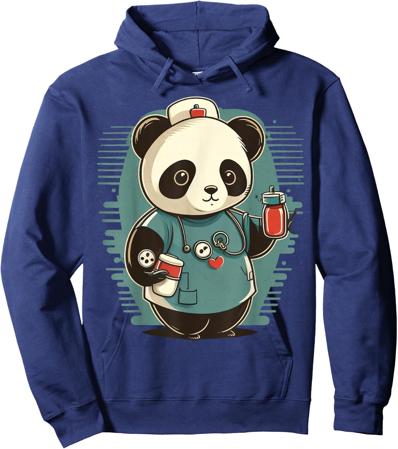 Medical Nursing Panda on Nurse Panda Hoodie - Hoodie | Navy