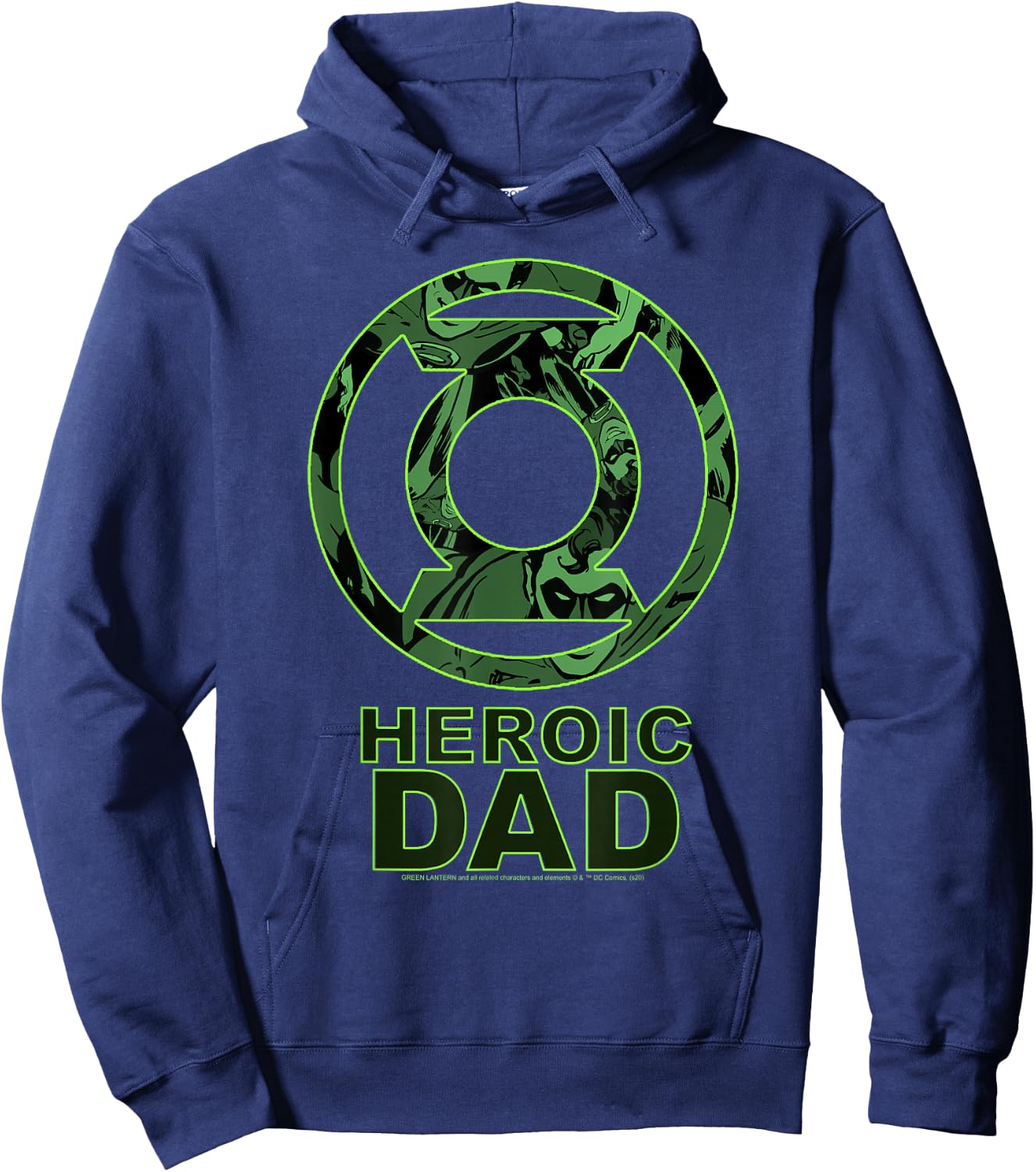 DC Comics Father's Day Green Lantern Heroic Dad Hoodie - Hoodie | Navy