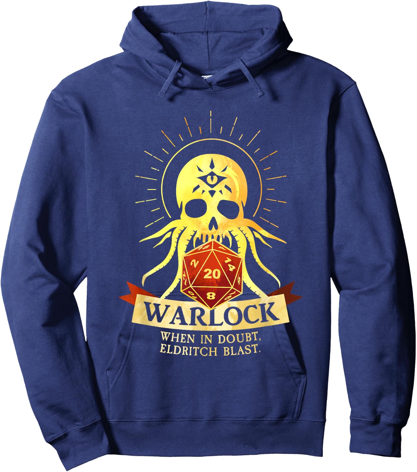 Warlock Fantasy RPG TRPG Gamer Class Hoodie - Hoodie | Navy