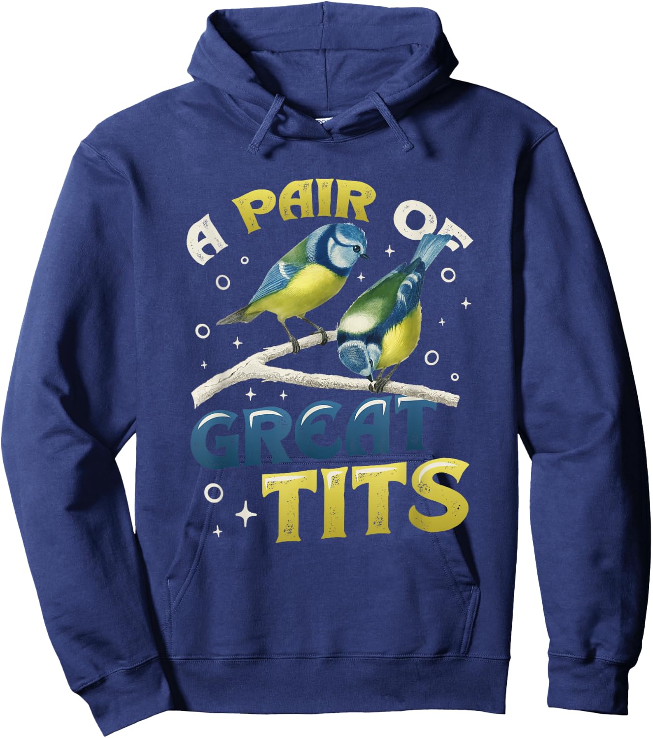 A Pair Of Great Tits Funny Bird Watcher Hoodie - Hoodie | Navy