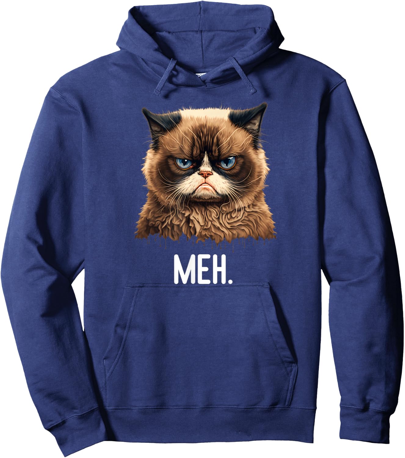 Cat Meh Funny Cat Lover Kitten Quotes Men women Hoodie - Hoodie | Navy