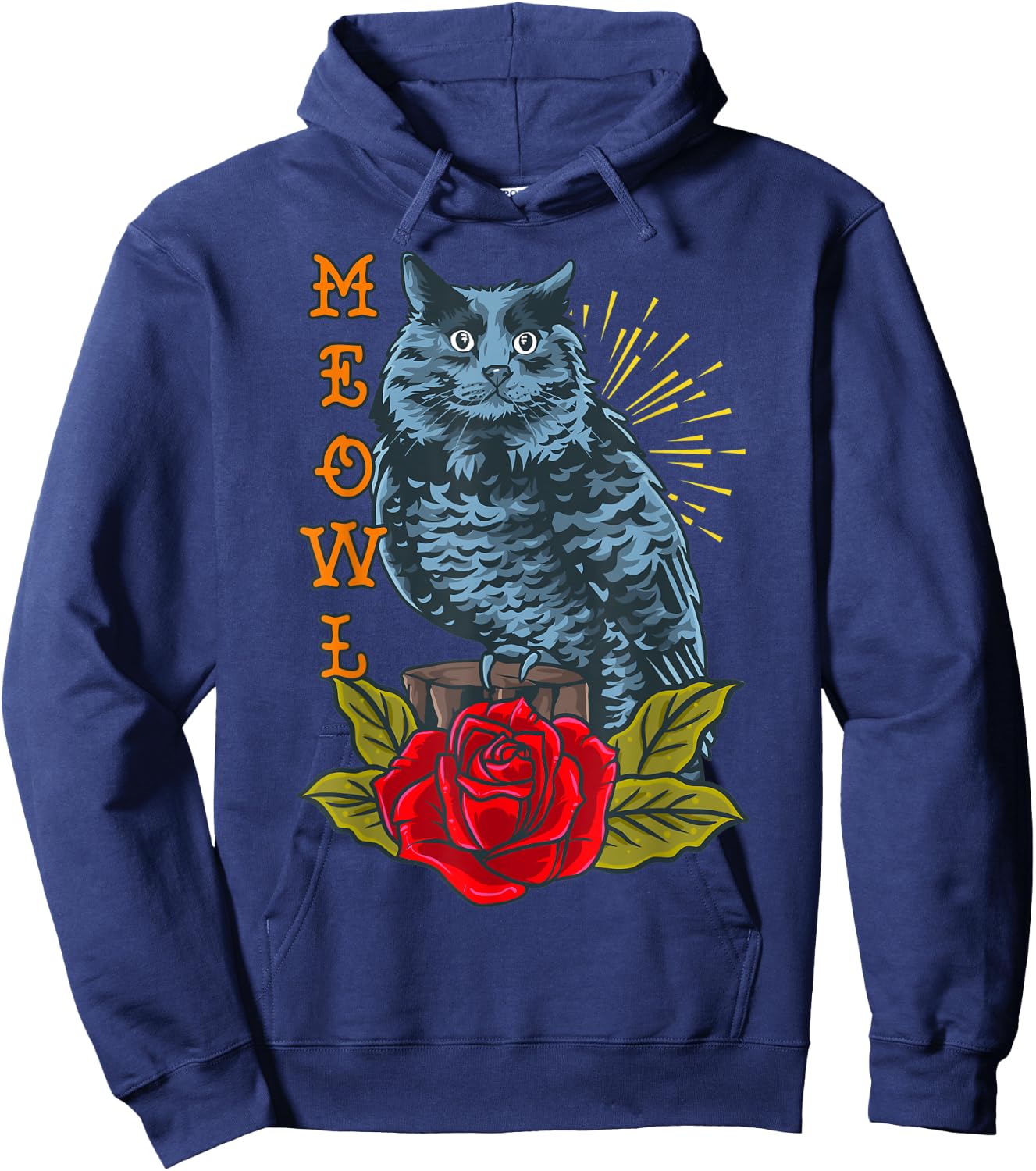 Meowl Cat And Owl Women Kids Hoodie - Hoodie | Navy