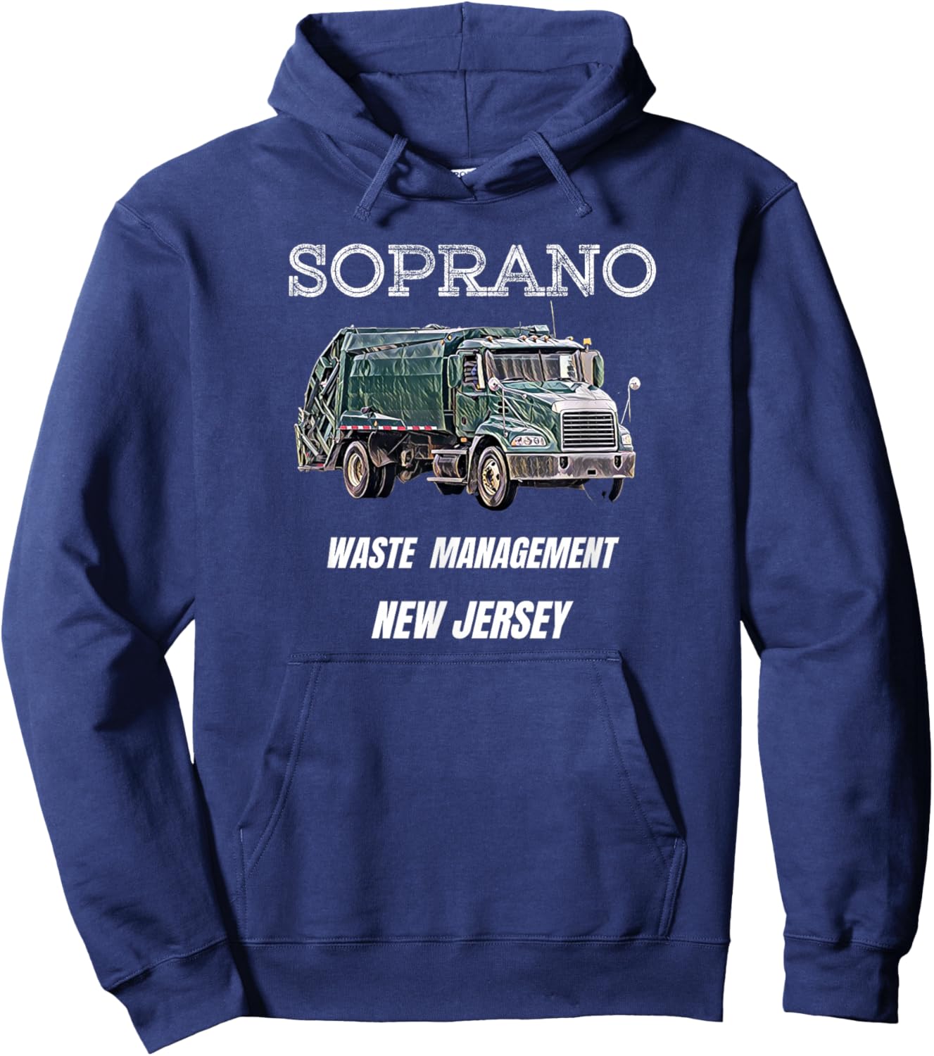 Soprano Garbage Truck Waste Management Hoodie - Hoodie | Navy