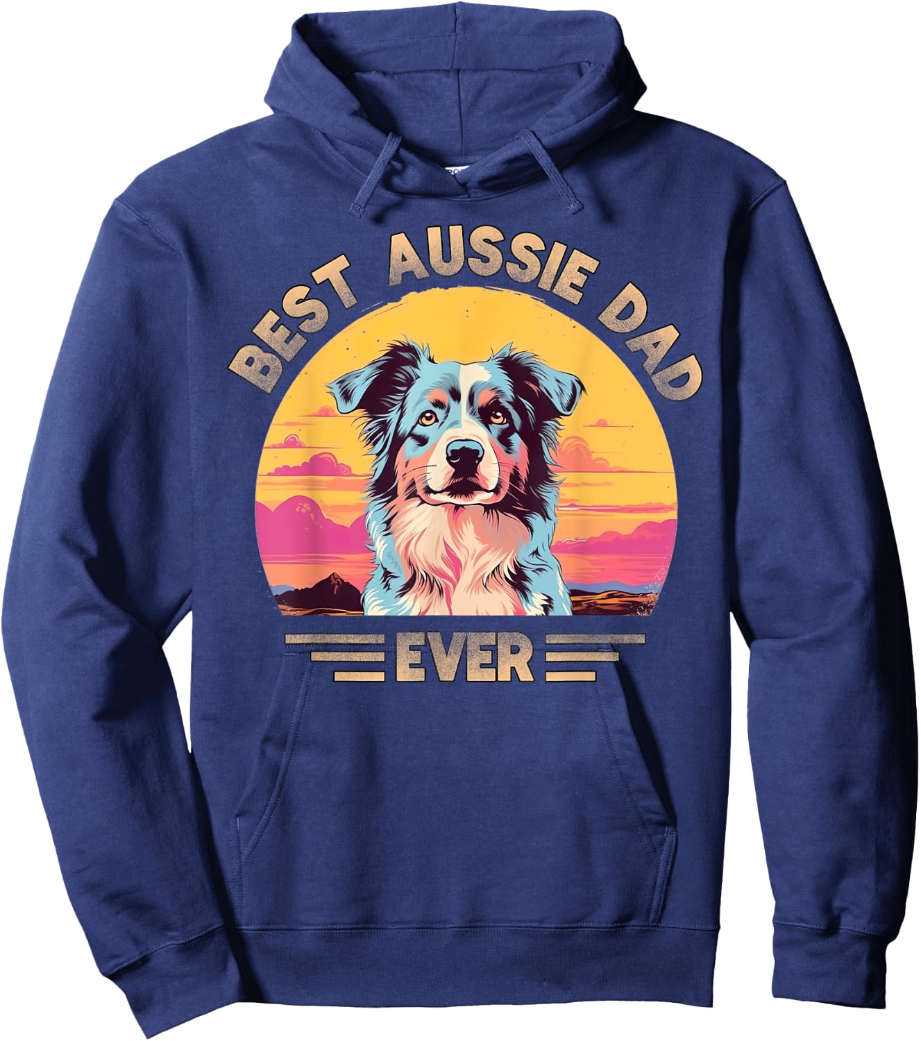 Aussie DAD Australian Shepherd Hoodie - Hoodie | Navy