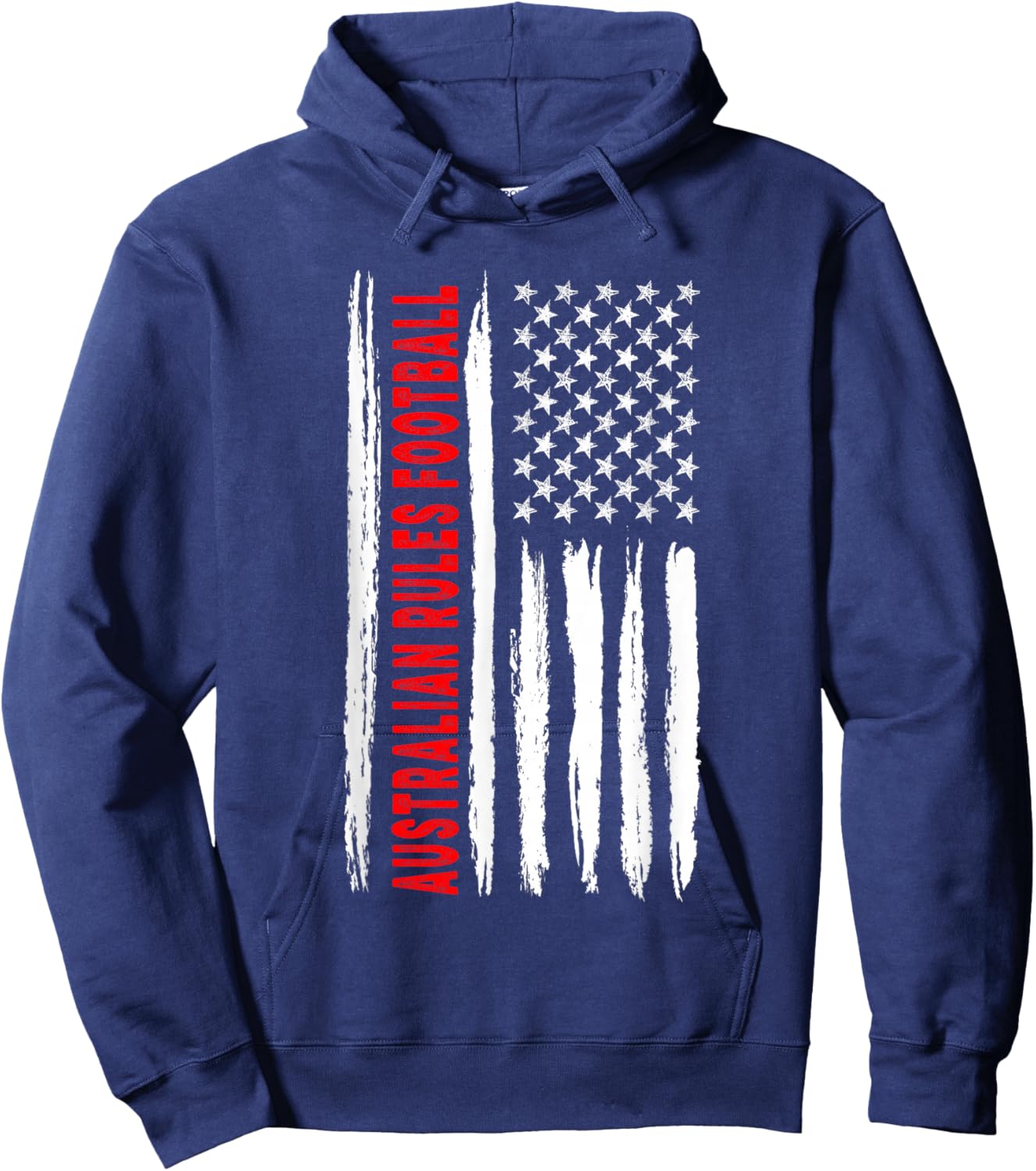 USA US American Flag Australian Rules Football Hoodie - Hoodie | Navy