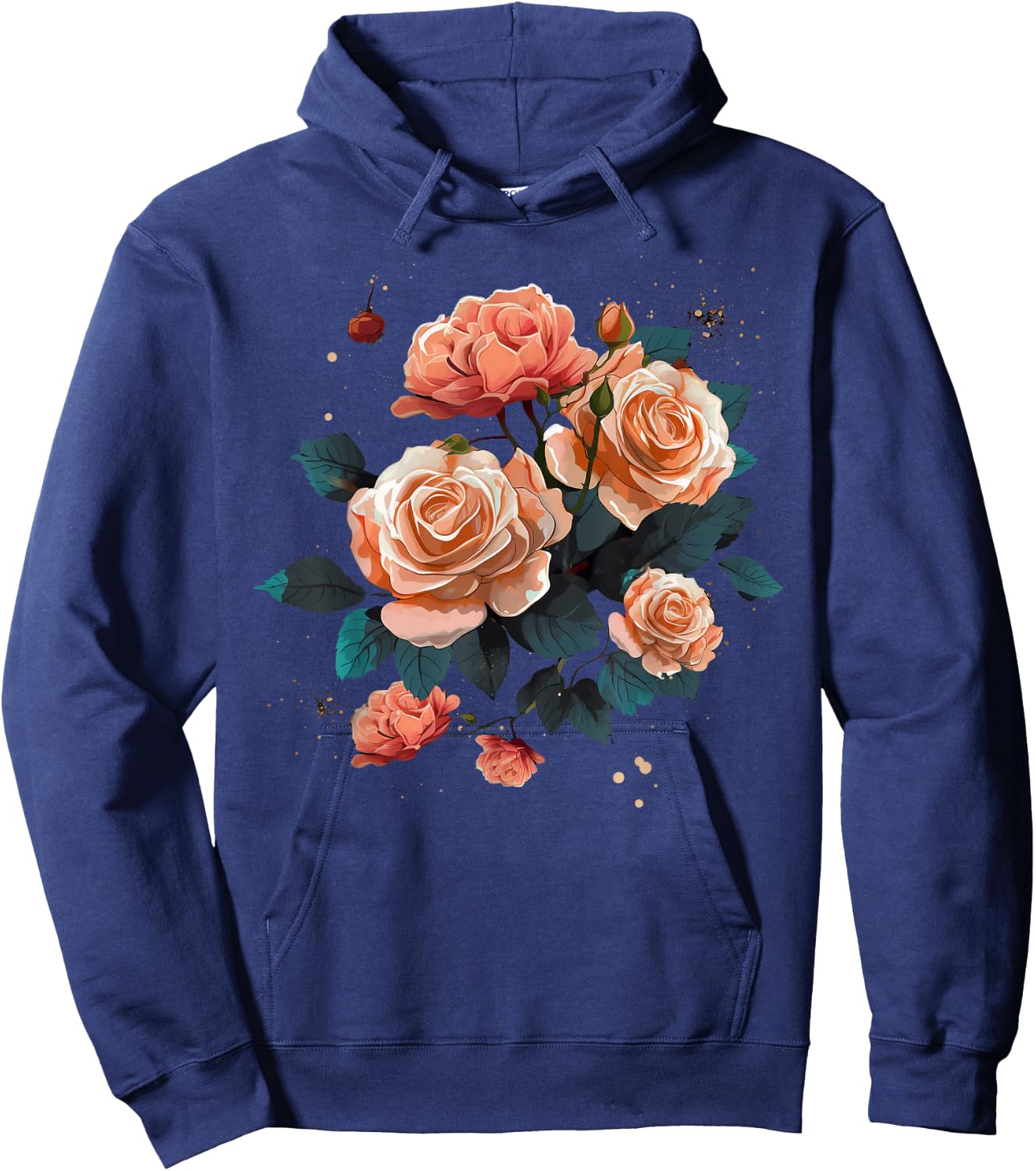 Bouquet of Roses on Rose flowers Hoodie - Hoodie | Navy