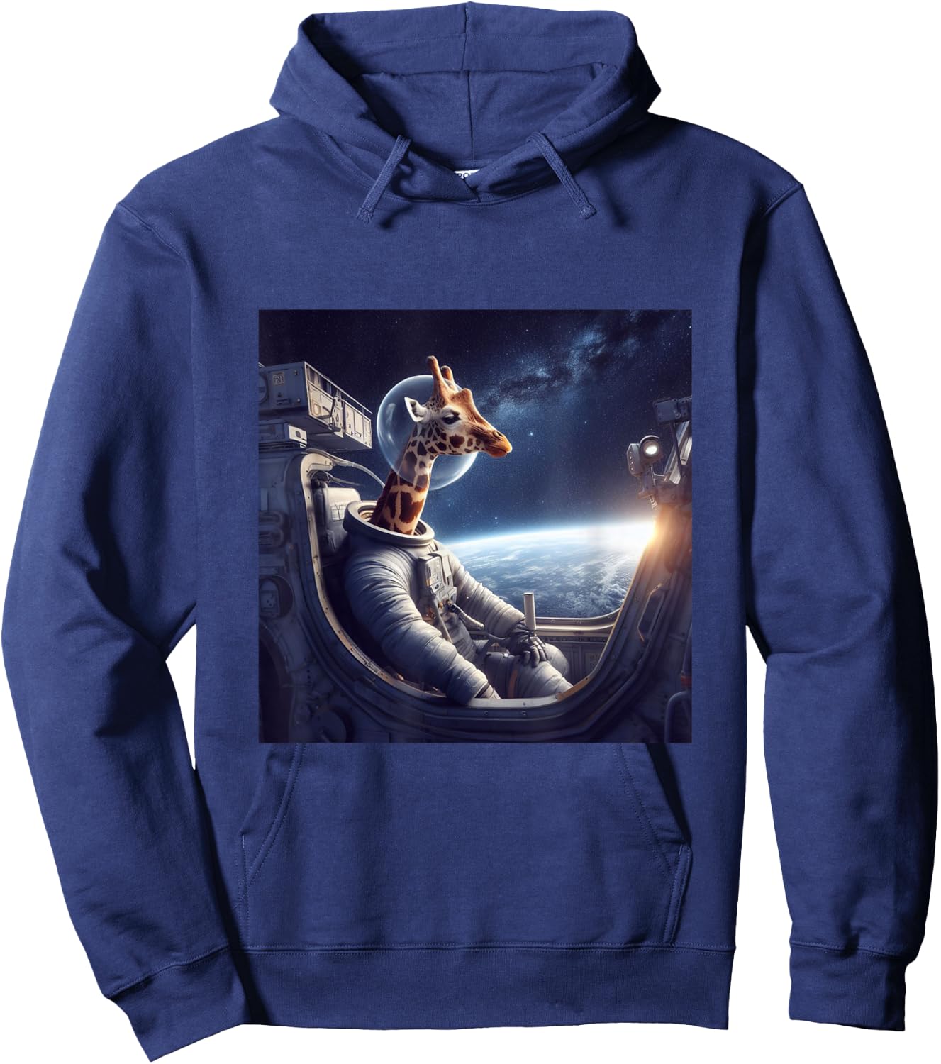 Spaced Giraffe Hoodie - Hoodie | Navy