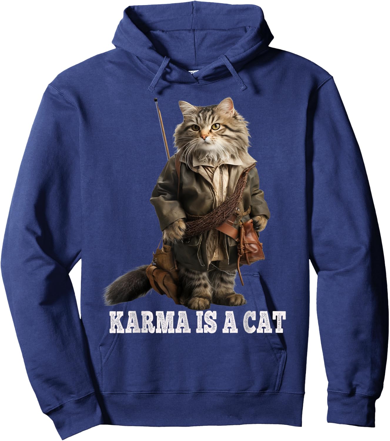 Cats , Karma is a cat, fisher cat Women Kids Hoodie - Hoodie | Navy