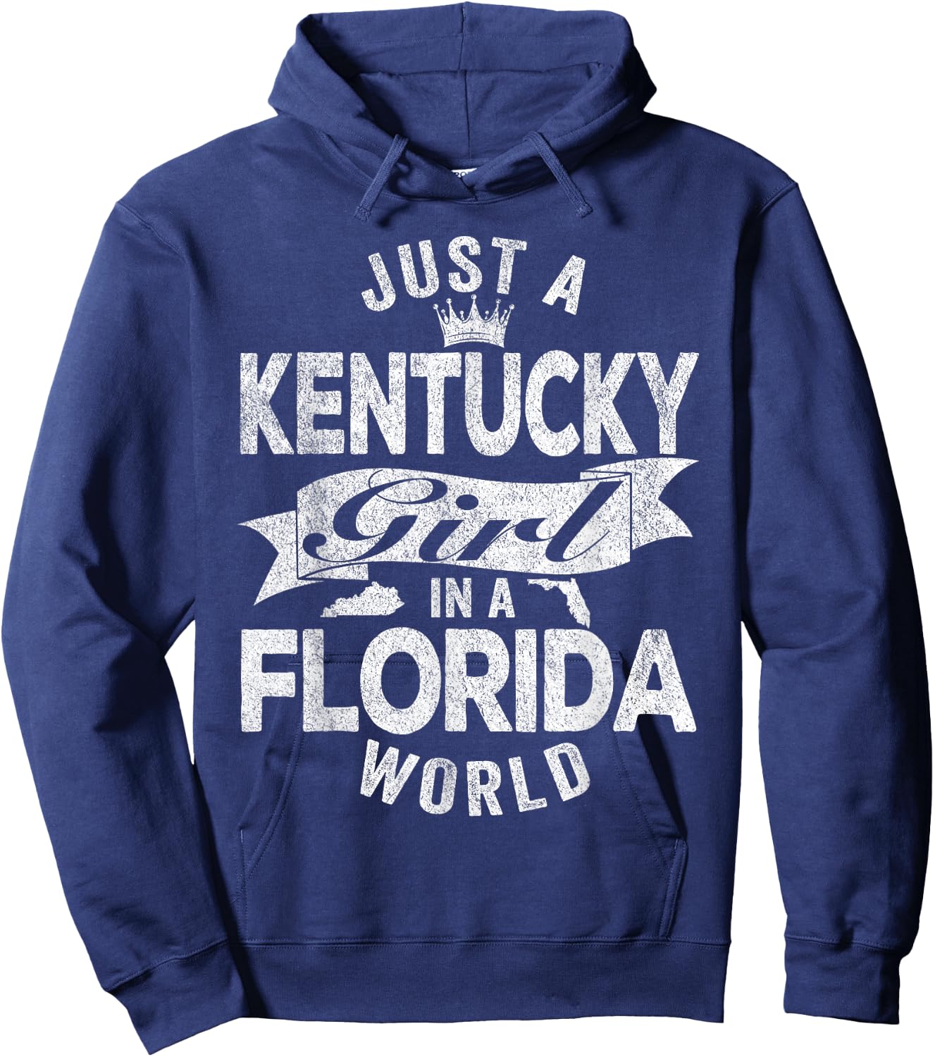 Just A Kentucky Girl In A Florida World Hoodie - Hoodie | Navy