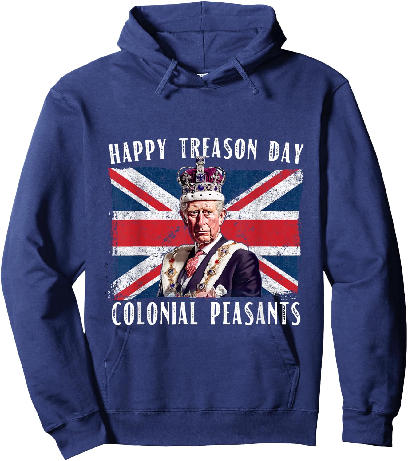 Happy Treason Day USA July 4th British Hoodie - Hoodie | Navy