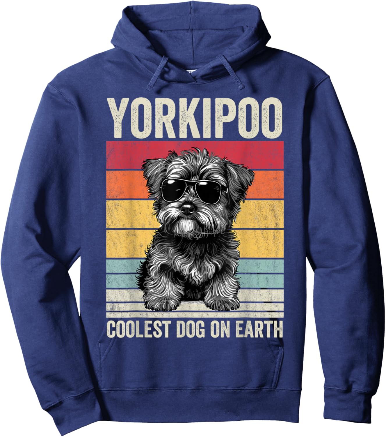 Yorkipoo Coolest Dog On Earth, Vintage Yorkipoo Hoodie - Hoodie | Navy