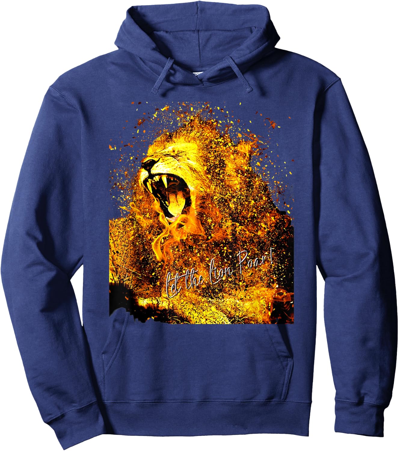 Let The Lion Roar! Christian Worship Gift Hoodie - Hoodie | Navy