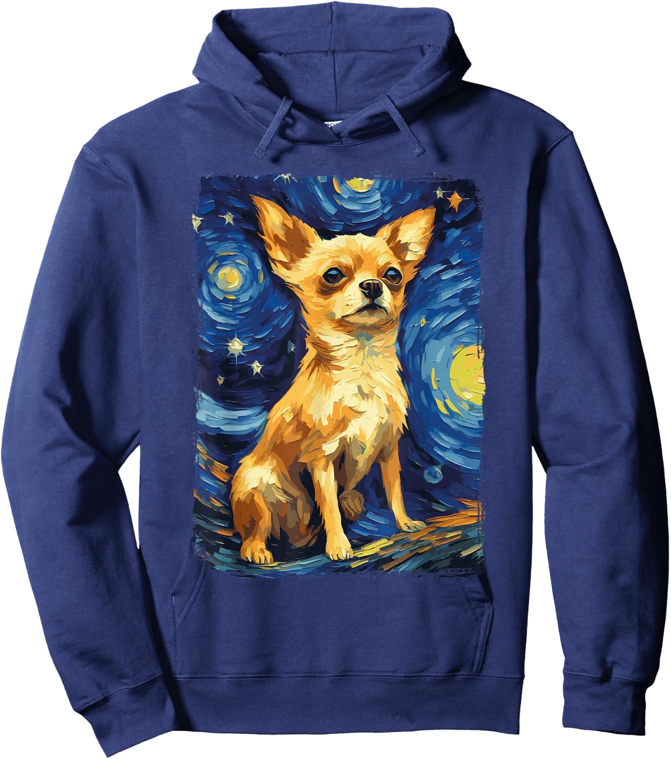 Chihuahua Starry Night Hoodie - Hoodie | Navy