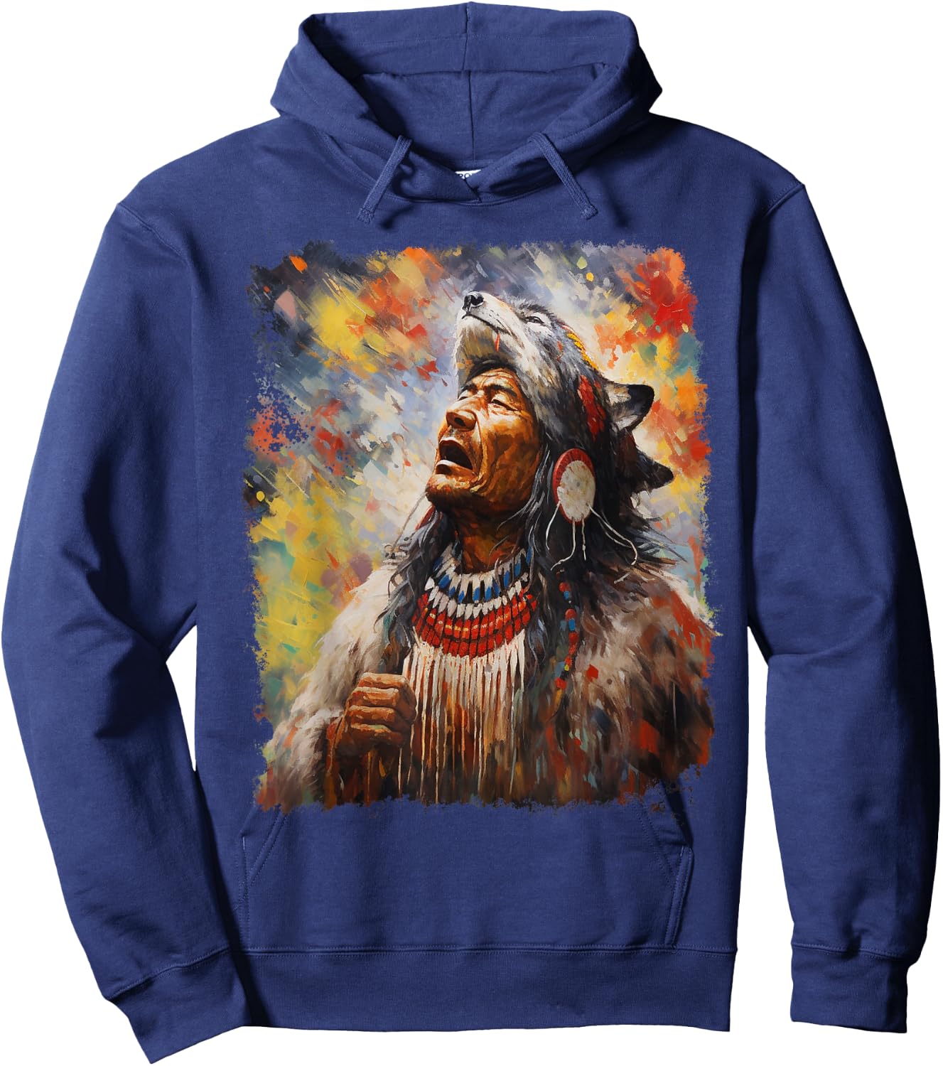 Wolf Hoodie - Hoodie | Navy