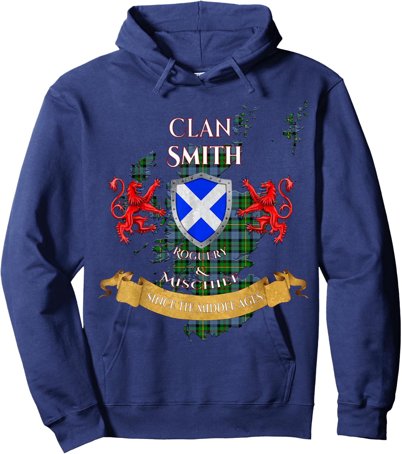 Smith Scottish Family Clan Middle Ages Mischief Hoodie - Hoodie | Navy