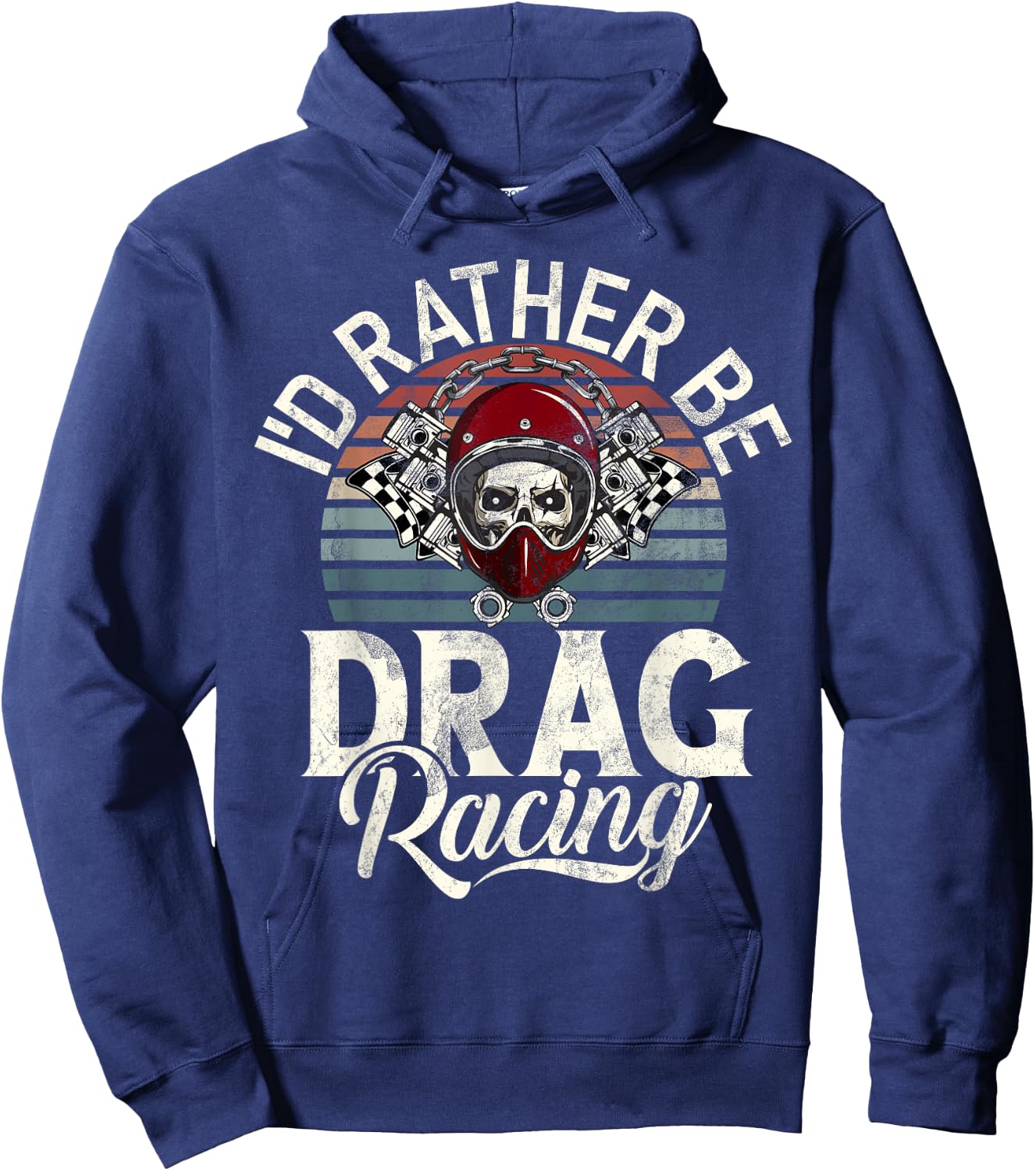 I would rather be Drag Racing Hoodie - Hoodie | Navy
