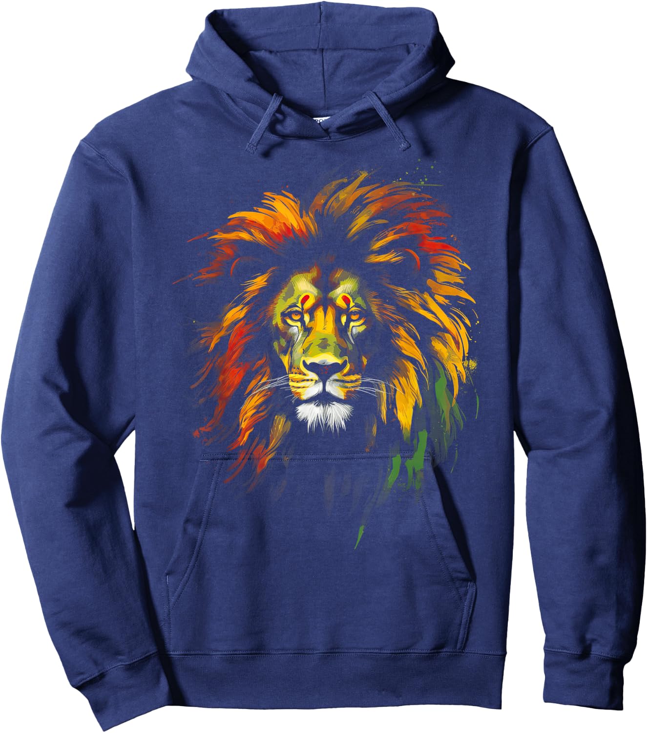 Jamaica Lion Dread locks Hoodie - Hoodie | Navy