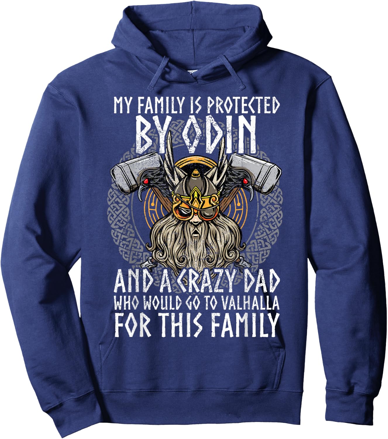 Viking Norse Mythology Husband Viking Dad Hoodie - Hoodie | Navy