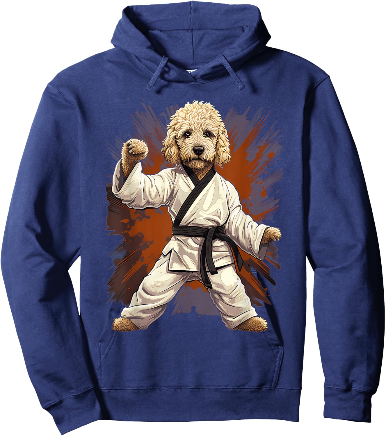 MMA Goldendoodle Dog Karate Women Girls Kids Hoodie - Hoodie | Navy