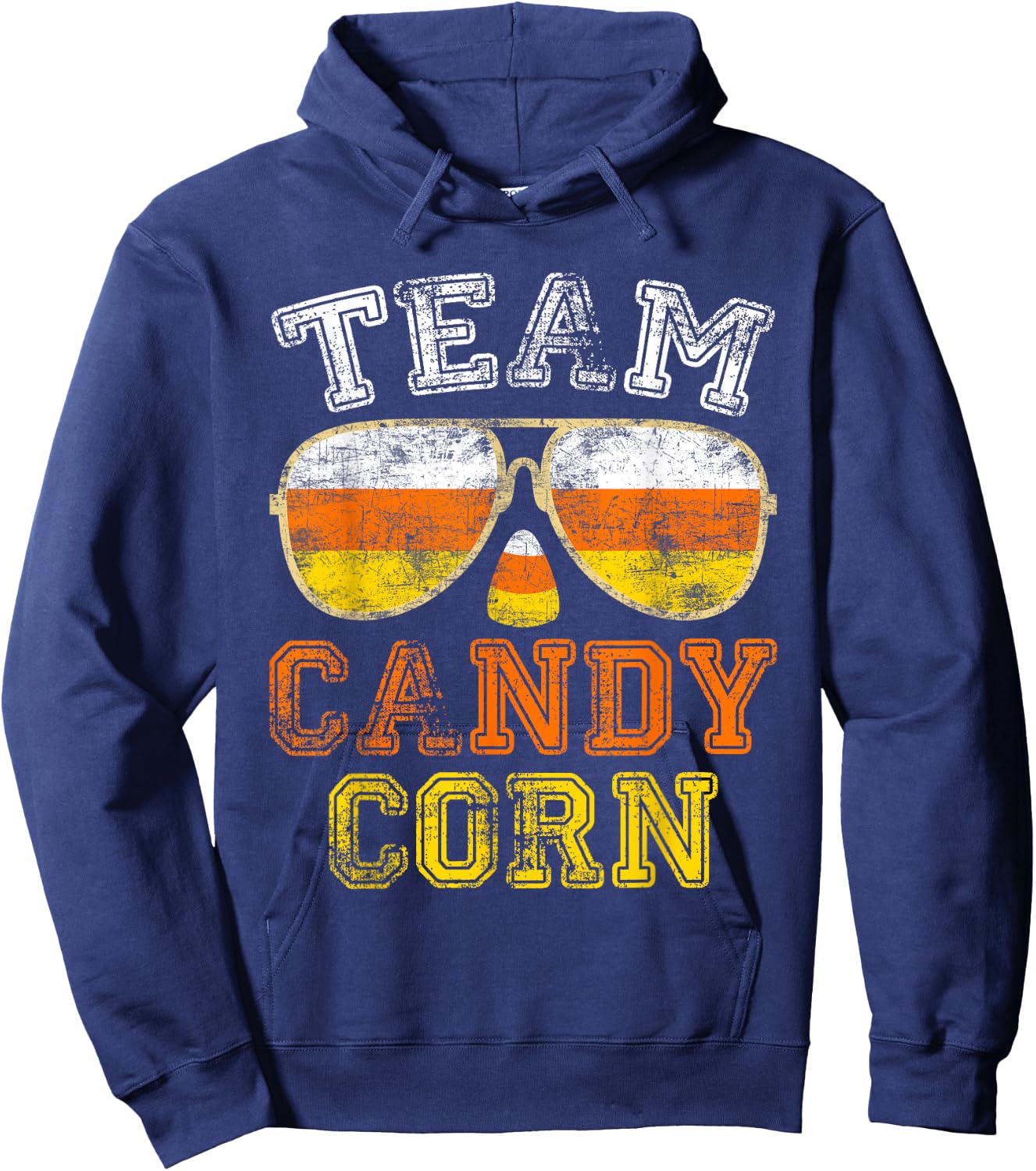 Team Candy Corn Funny Halloween Hoodie - Hoodie | Navy