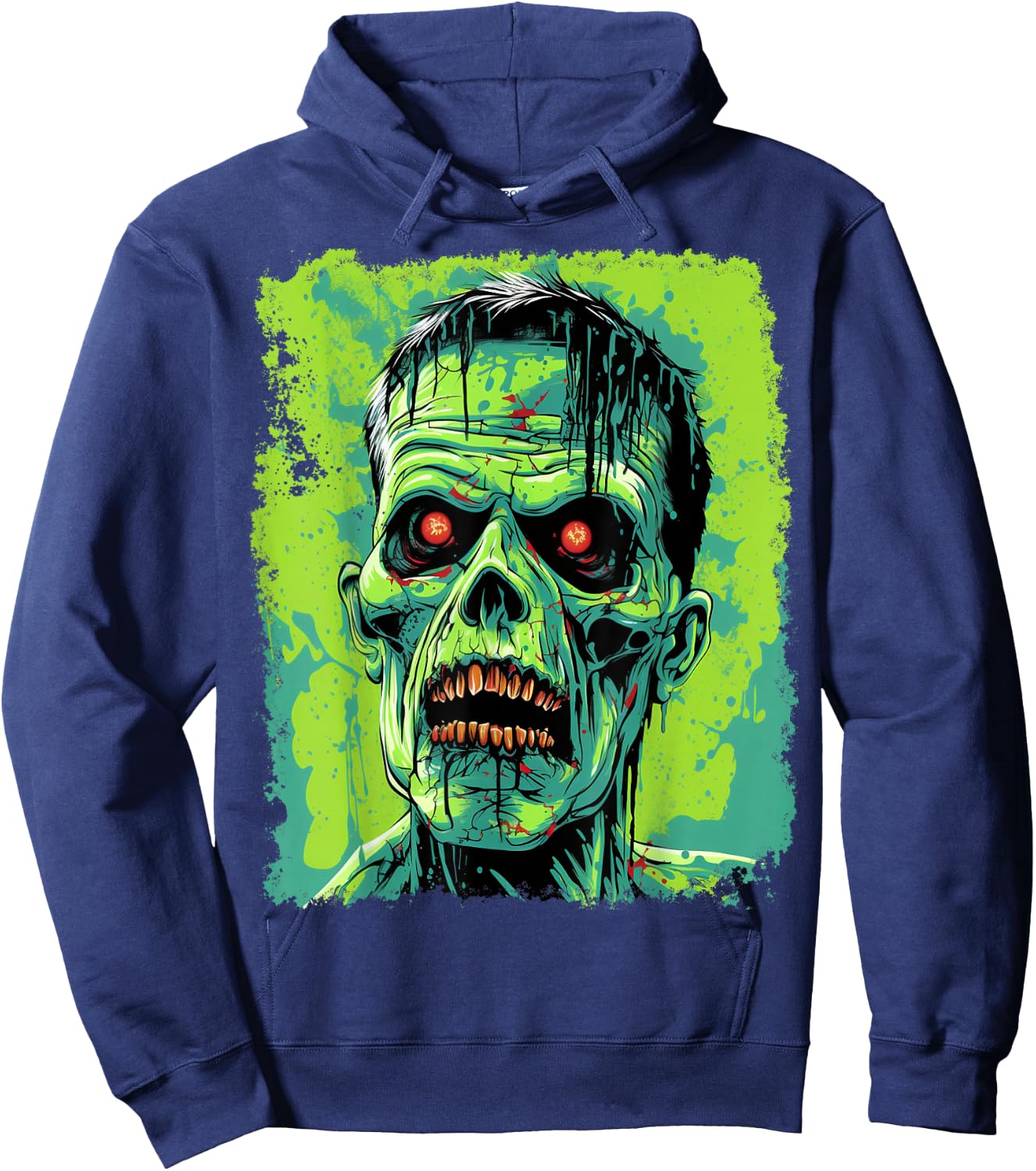 Green Zombie Undead Pop Art Hoodie - Hoodie | Navy