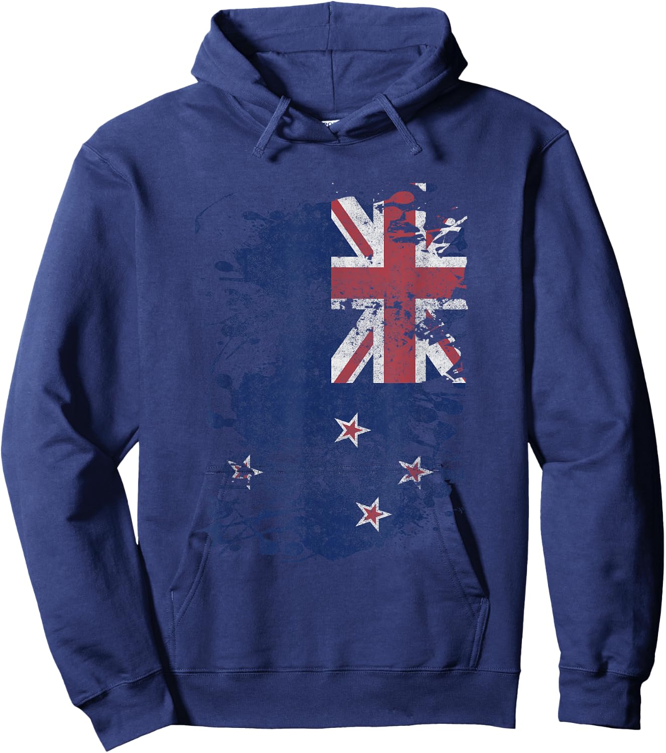 New Zealand Flag NZ Vintage Flag Hoodie - Hoodie | Navy