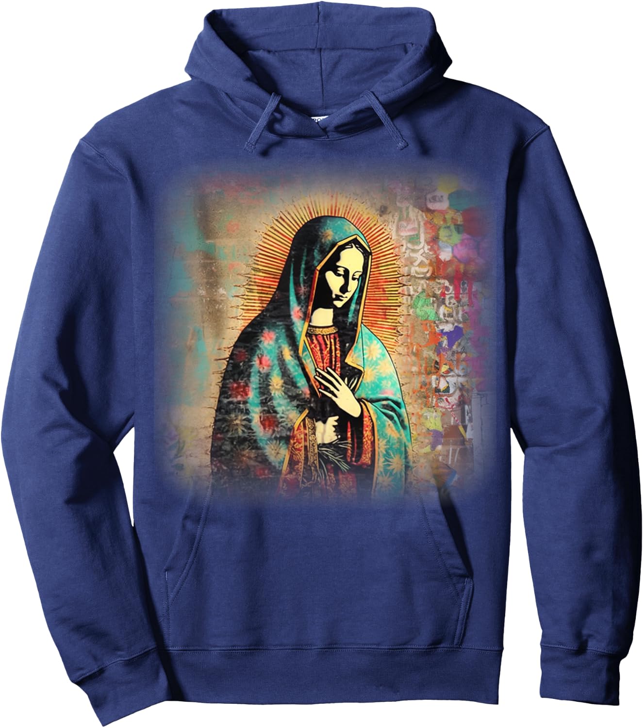 Our Lady Of Guadalupe Marian Catholic Hoodie - Hoodie | Navy