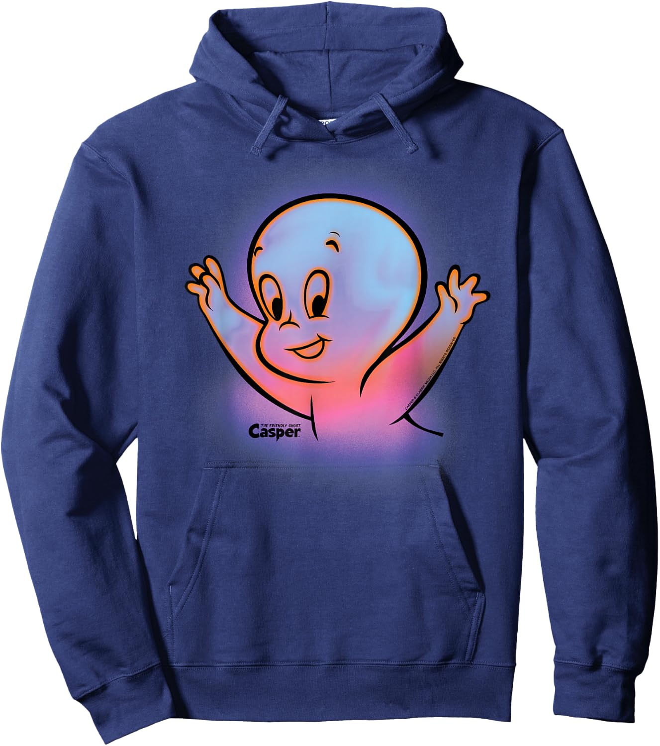 Casper the Friendly Ghost Halloween Retro Glow Hoodie - Hoodie | Navy