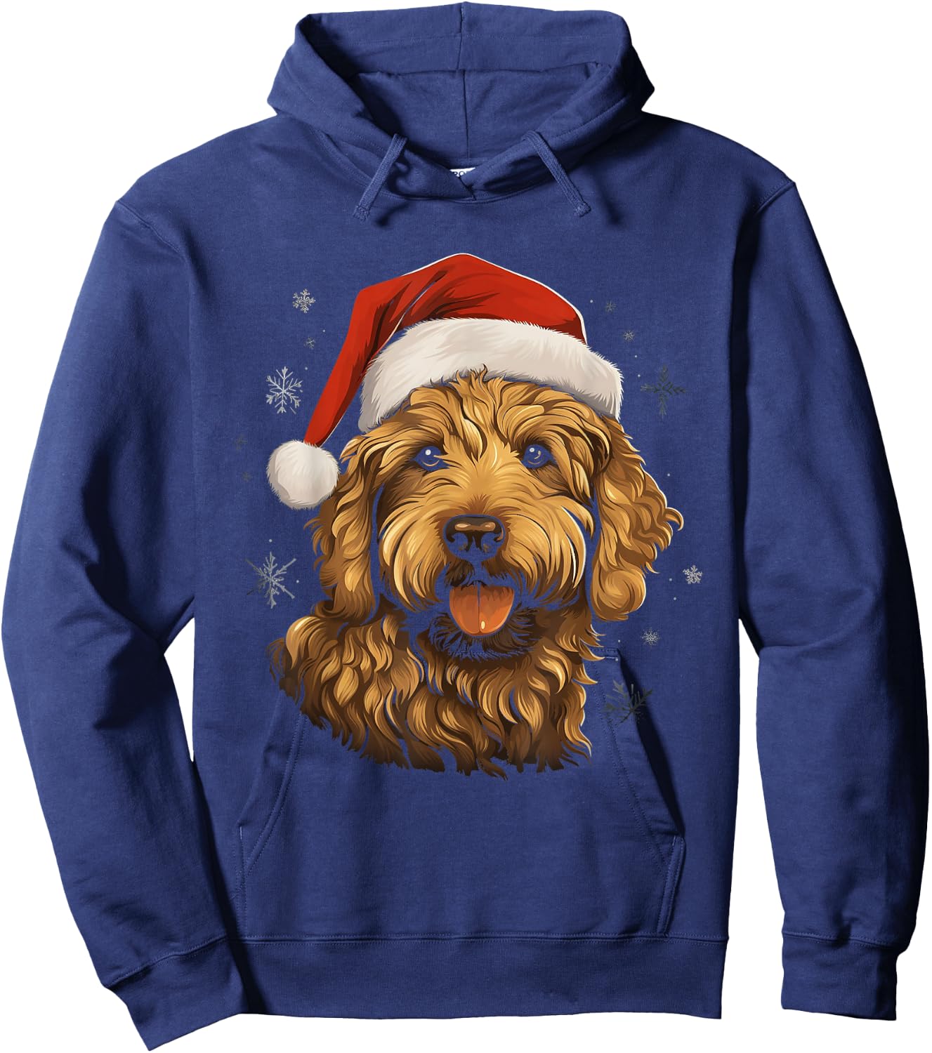 Golden Doodle Dog Dogs Christmas Walk Hoodie - Hoodie | Navy