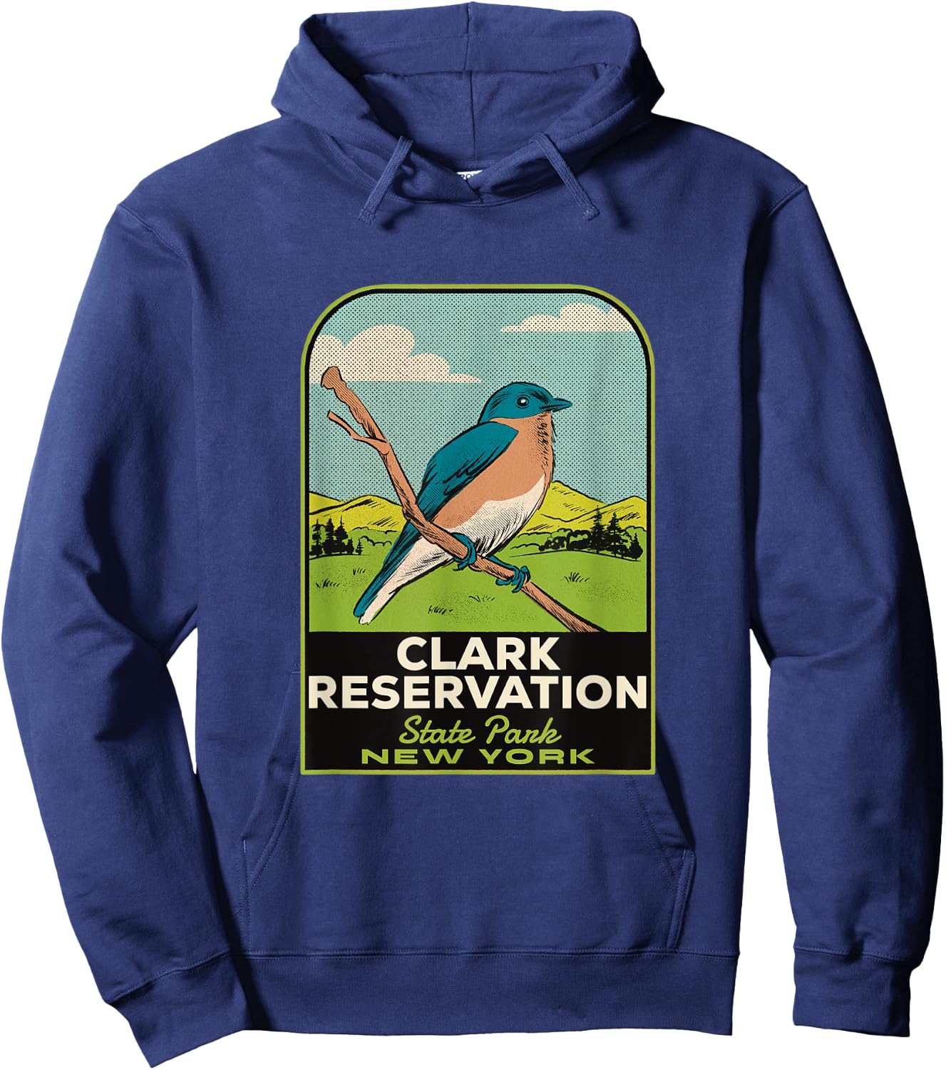 Clark Reservation State Park NY Vintage Travel Hoodie - Hoodie | Navy