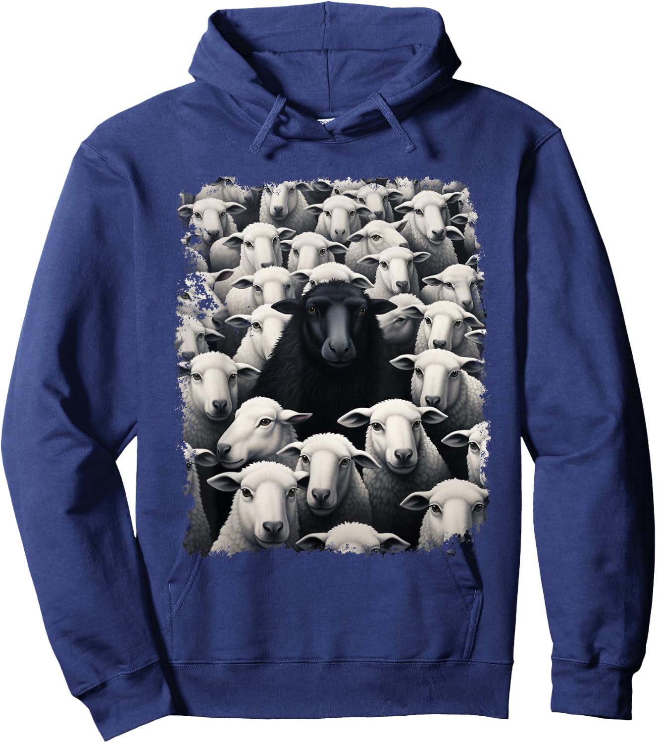Animal Sheep Black Hoodie - Hoodie | Navy