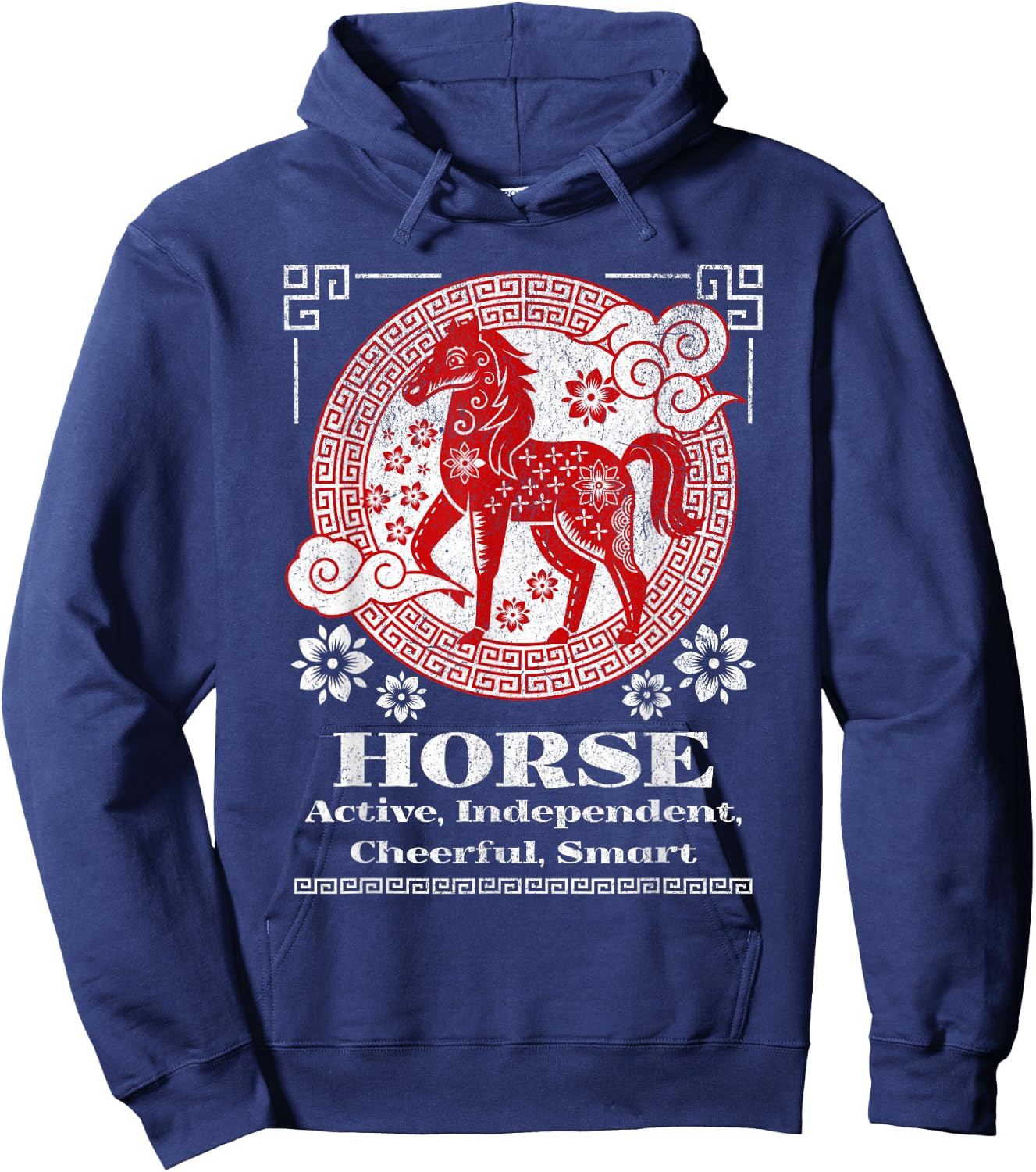 Chinese Zodiac Horse Personality Hoodie - Hoodie | Navy