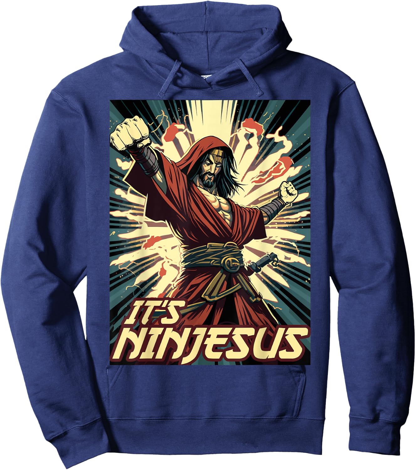 Ninjesus Jesus Ninja Christian Hoodie - Hoodie | Navy
