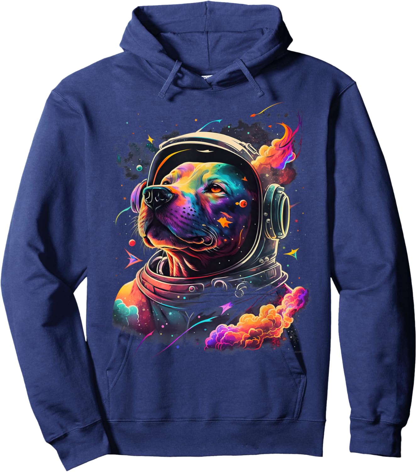 Astronaut PitBull dog Space Galaxy Women Kids Hoodie - Hoodie | Navy