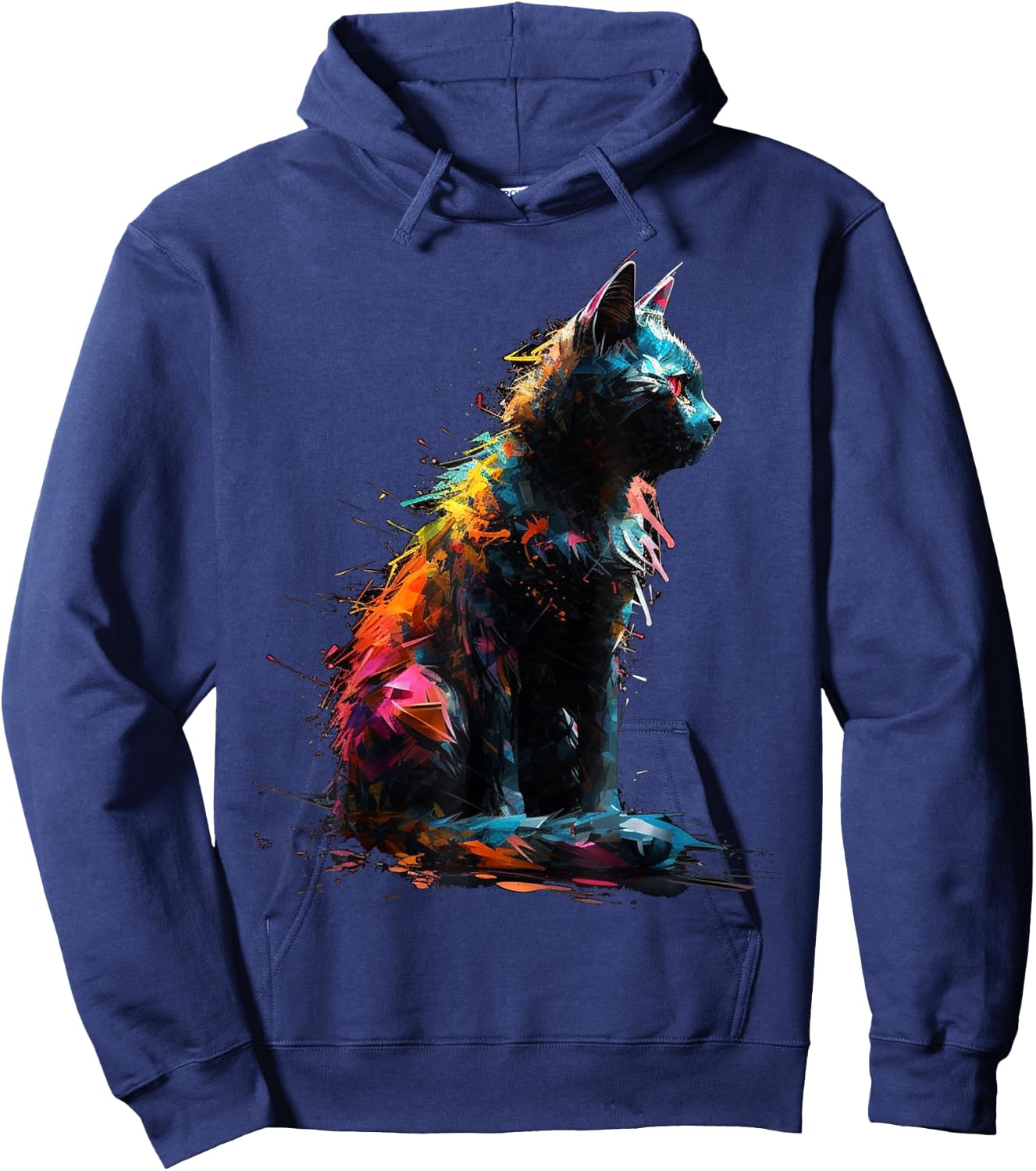 Cat Pet Animal - Art Cat Hoodie - Hoodie | Navy