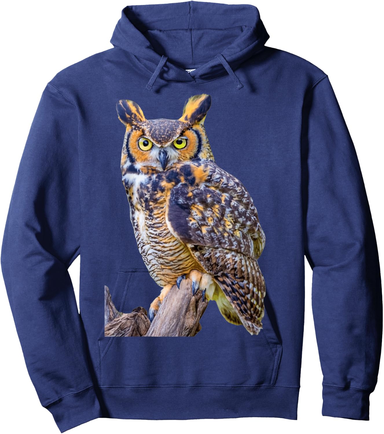 Great Horned Owl Hoodie - Hoodie | Navy