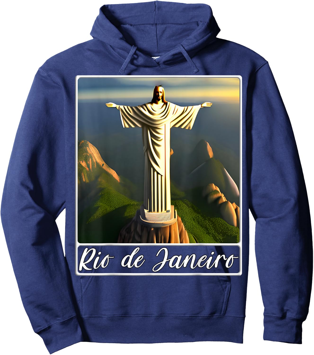 Christ the Redeemer Rio de Janeiro Brazil Hoodie - Hoodie | Navy